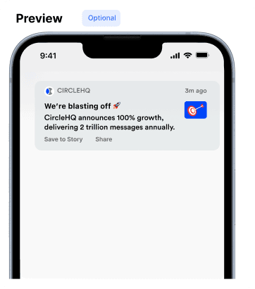 Push notification preview